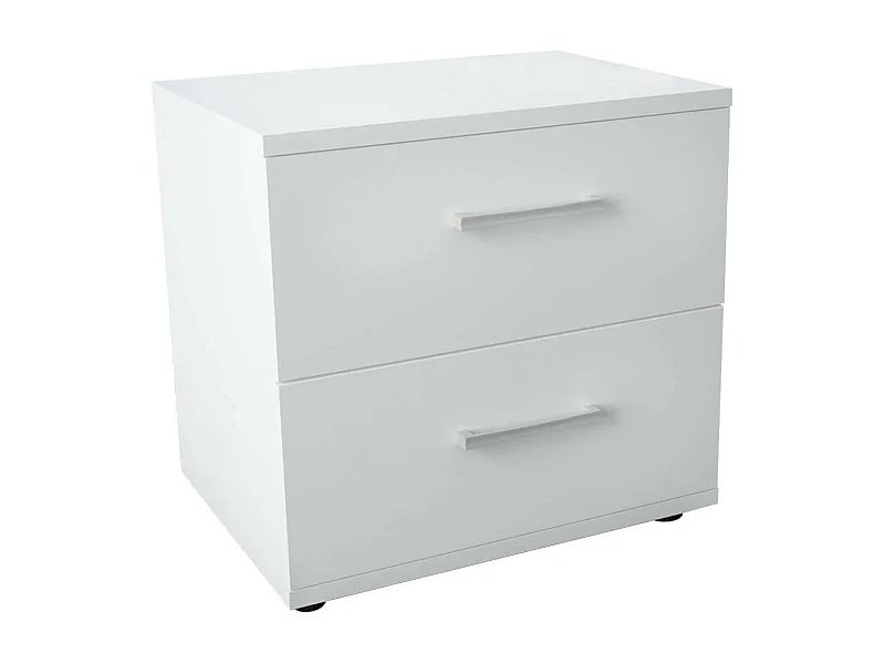 MilaniHome.it - comodino 2 cassetti moderno di design moderno contemporaneo cm 44,5 x 35 x 43,5 hdi coloreBianco