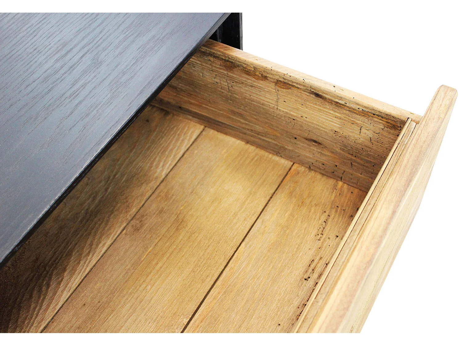 MilaniHome.it - comodino di design moderno in legno di pino riciclato massiccio stile moderno vintagedi coloreMarrone