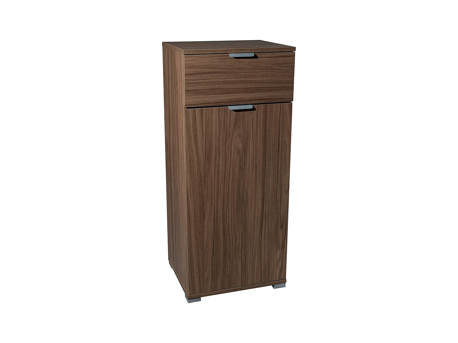 MilaniHome.it - armadietto con un'anta e un cassetto per soggiorno cucina bagno fatto in Italia cm 45x38x103 hdi coloreMarrone