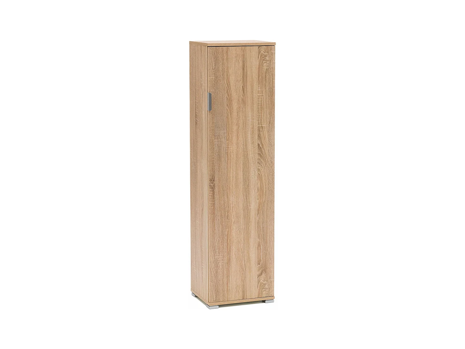 MilaniHome.it - armadiettto un anta 4 ripiani per soggiorno cucina bagno fatto in Italia cm 40x33x151 hdi coloreMarrone chiaro