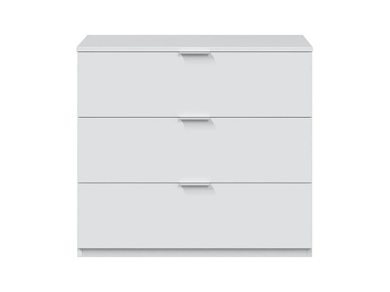 Commode avec 3 tiroirs couleur blanc - Longueur 80 x Hauteur 77 x Profondeur 38 cm