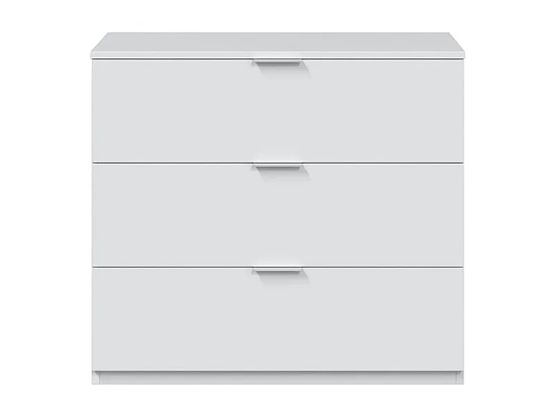 Commode avec 3 tiroirs couleur blanc - Longueur 80 x Hauteur 77 x Profondeur 38 cm
