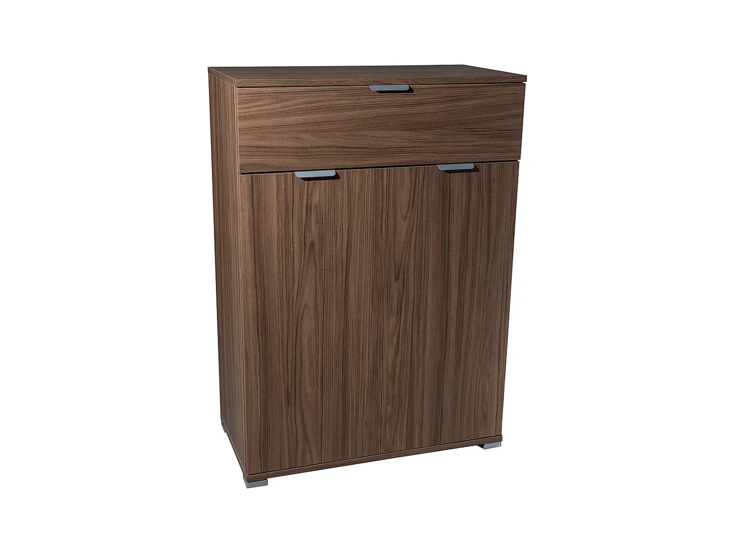 MilaniHome.it - armadietto con 2 ante e un cassetto per soggiorno cucina bagno fatto in Italia cm 75x38x112 hdi coloreMarrone