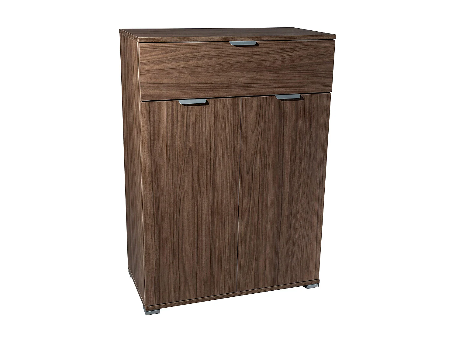 MilaniHome.it - armadietto con 2 ante e un cassetto per soggiorno cucina bagno fatto in Italia cm 75x38x112 hdi coloreMarrone