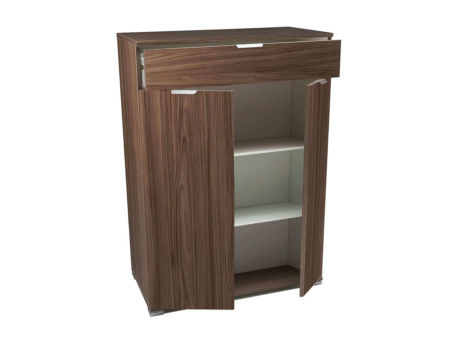 MilaniHome.it - armadietto con 2 ante e un cassetto per soggiorno cucina bagno fatto in Italia cm 75x38x112 hdi coloreMarrone