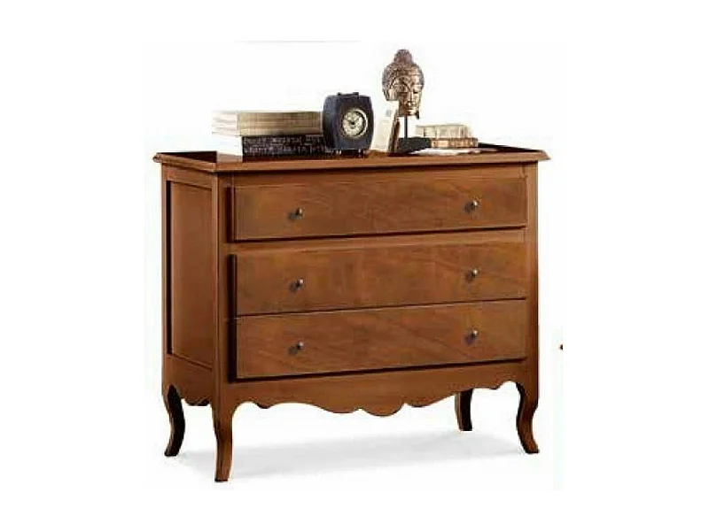 MilaniHome.it - Comò' In Legno Massello 107x52x89di coloreTinta noce