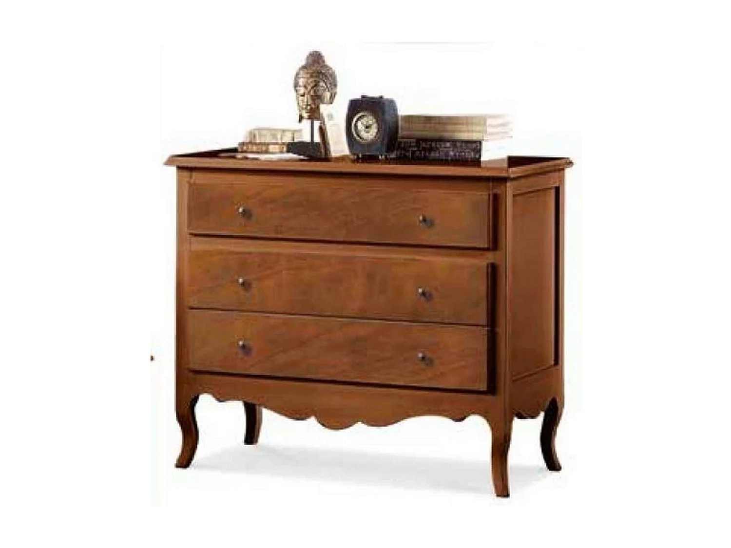 MilaniHome.it - Comò' In Legno Massello 107x52x89di coloreTinta noce