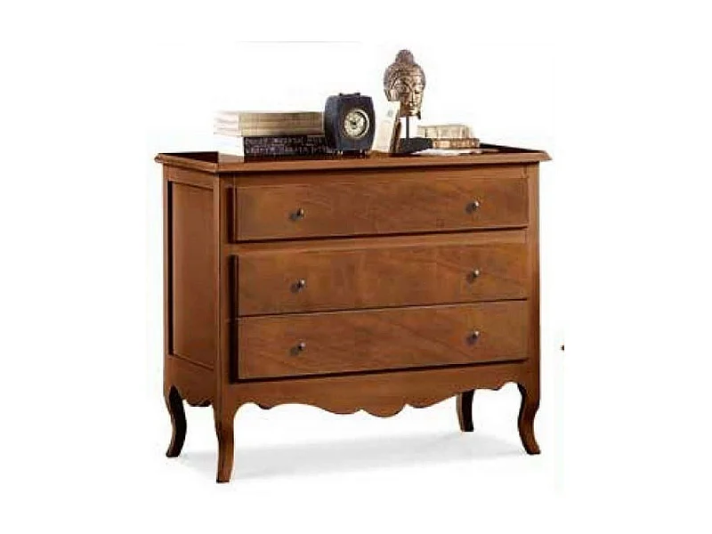 MilaniHome.it - Comò' In Legno Massello 107x52x89di coloreTinta noce