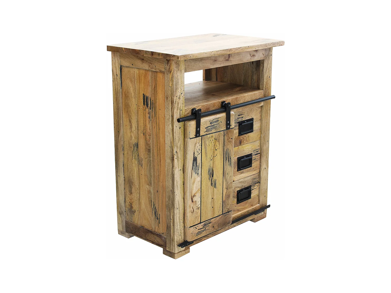MilaniHome.it - mobiletto legno di mango di design moderno industrial cm 70x45x90 hdi coloreMarrone