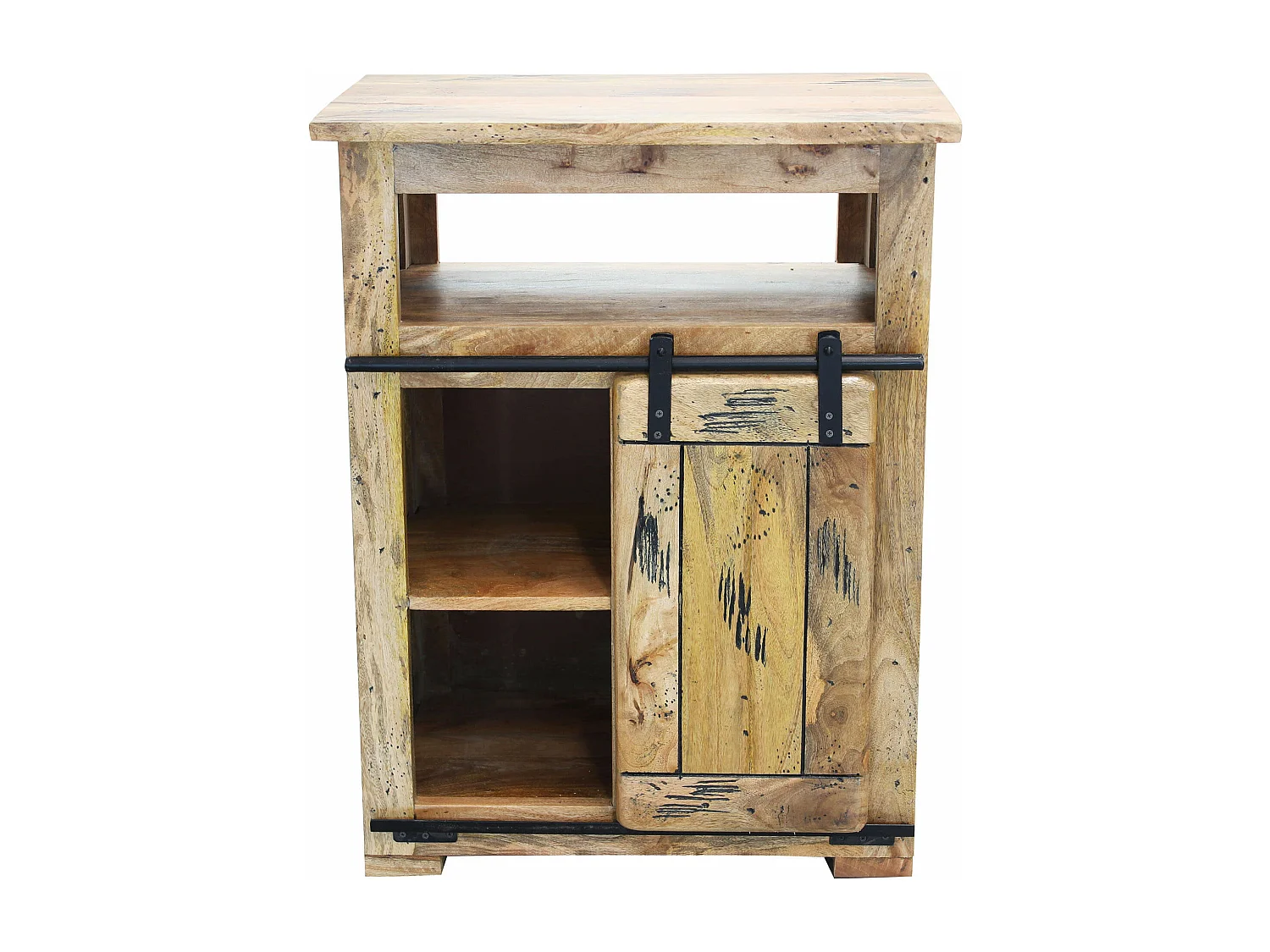 MilaniHome.it - mobiletto legno di mango di design moderno industrial cm 70x45x90 hdi coloreMarrone