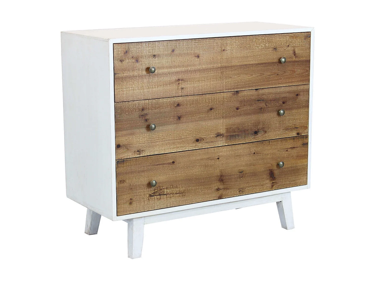 MilaniHome.it - comò con 3 cassetti di design moderno per salotto cucina sala da pranzo cm 100x45x90 hdi coloreBianco