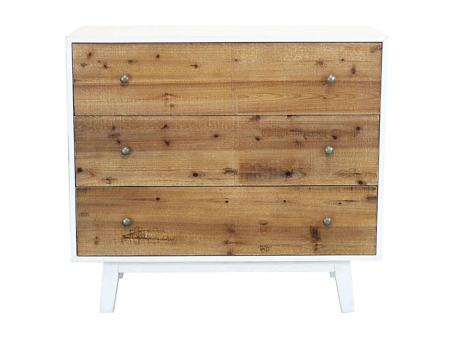 MilaniHome.it - comò con 3 cassetti di design moderno per salotto cucina sala da pranzo cm 100x45x90 hdi coloreBianco