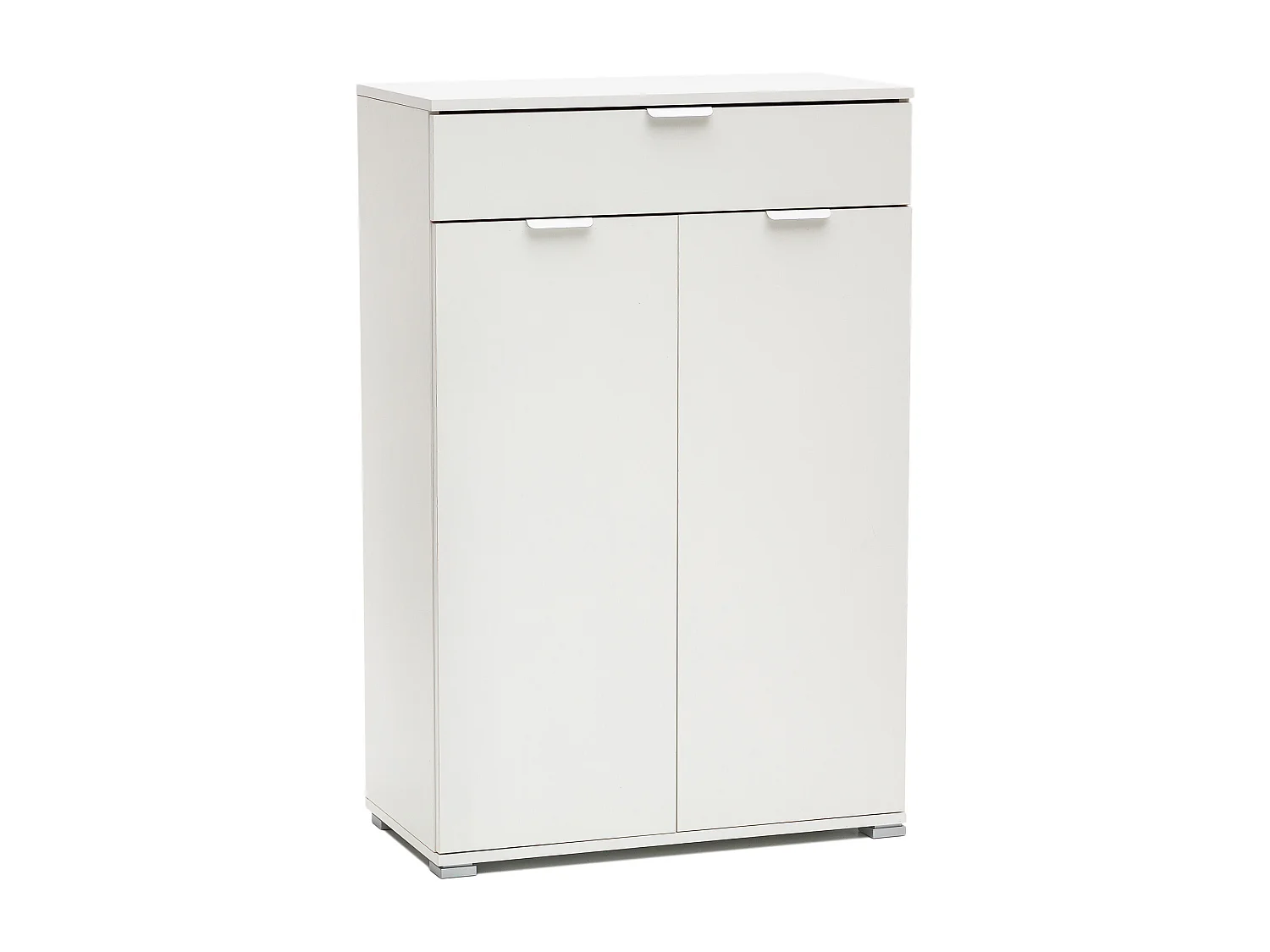 MilaniHome.it - armadietto con 2 ante e un cassetto per soggiorno cucina bagno fatto in Italia cm 75x38x112 hdi coloreBianco