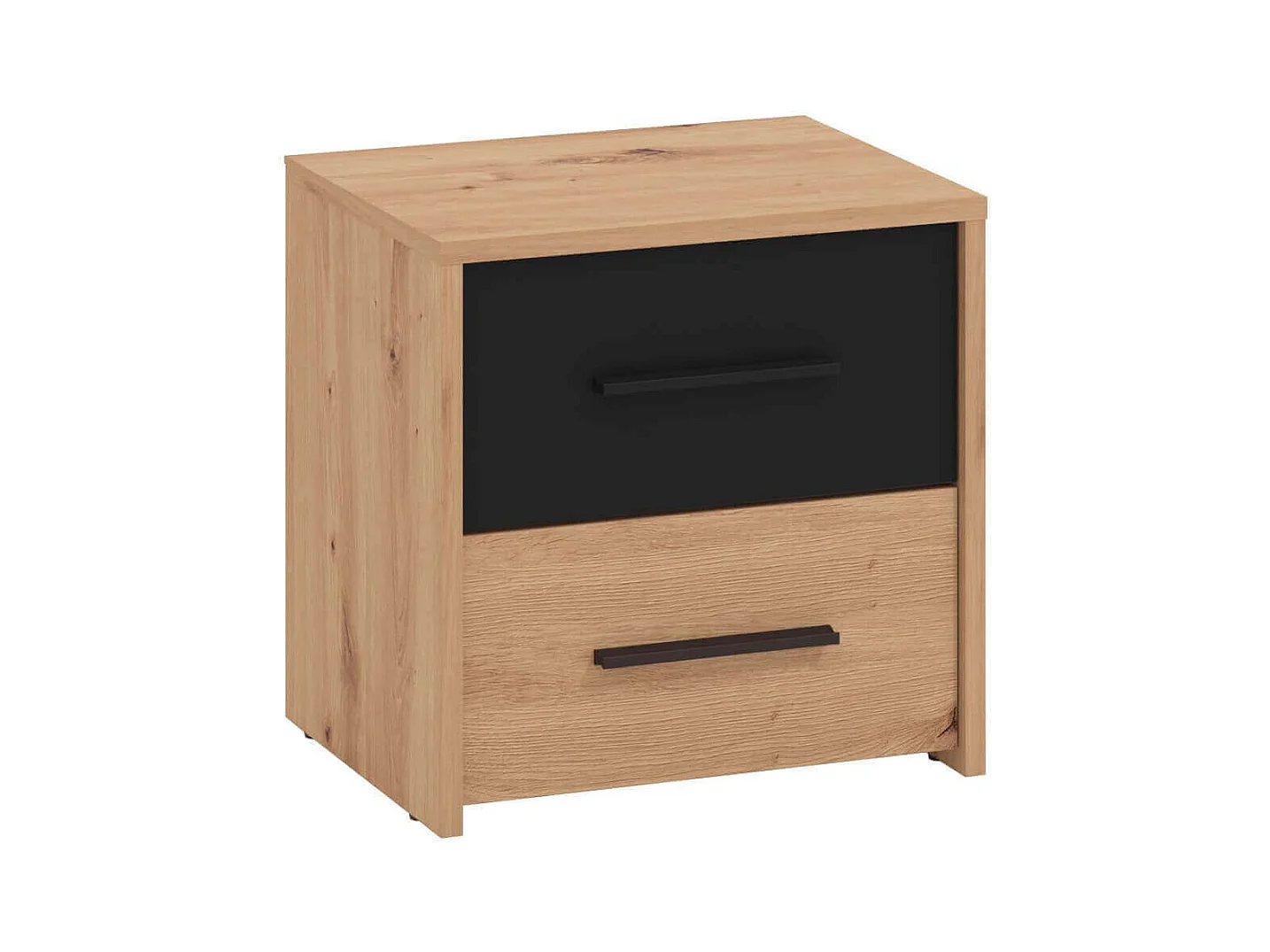 comodino due cassetti moderno minimal in legno di design moderno industrial cm 42 x 33,2 x 42,1 h