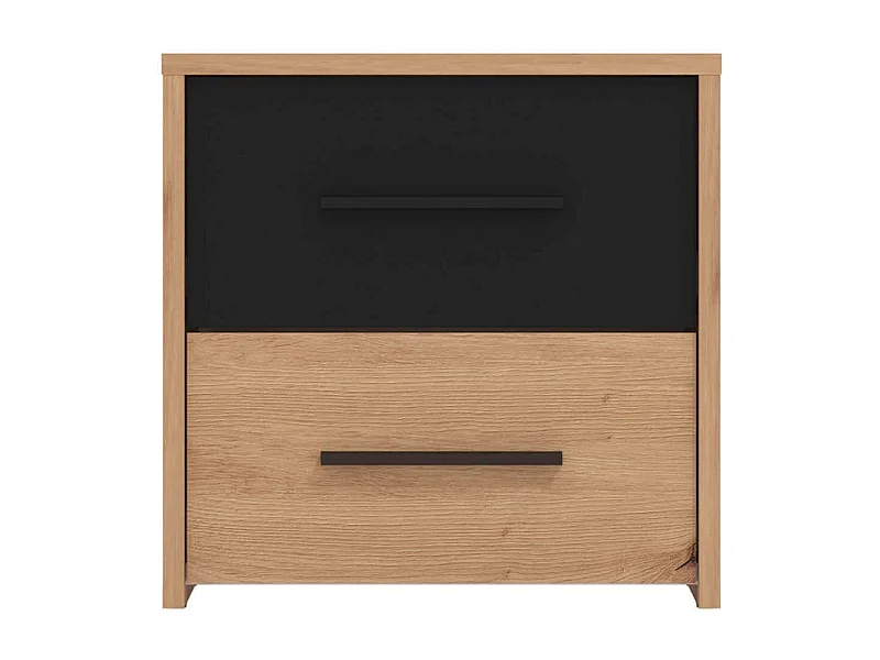 comodino due cassetti moderno minimal in legno di design moderno industrial cm 42 x 33,2 x 42,1 h