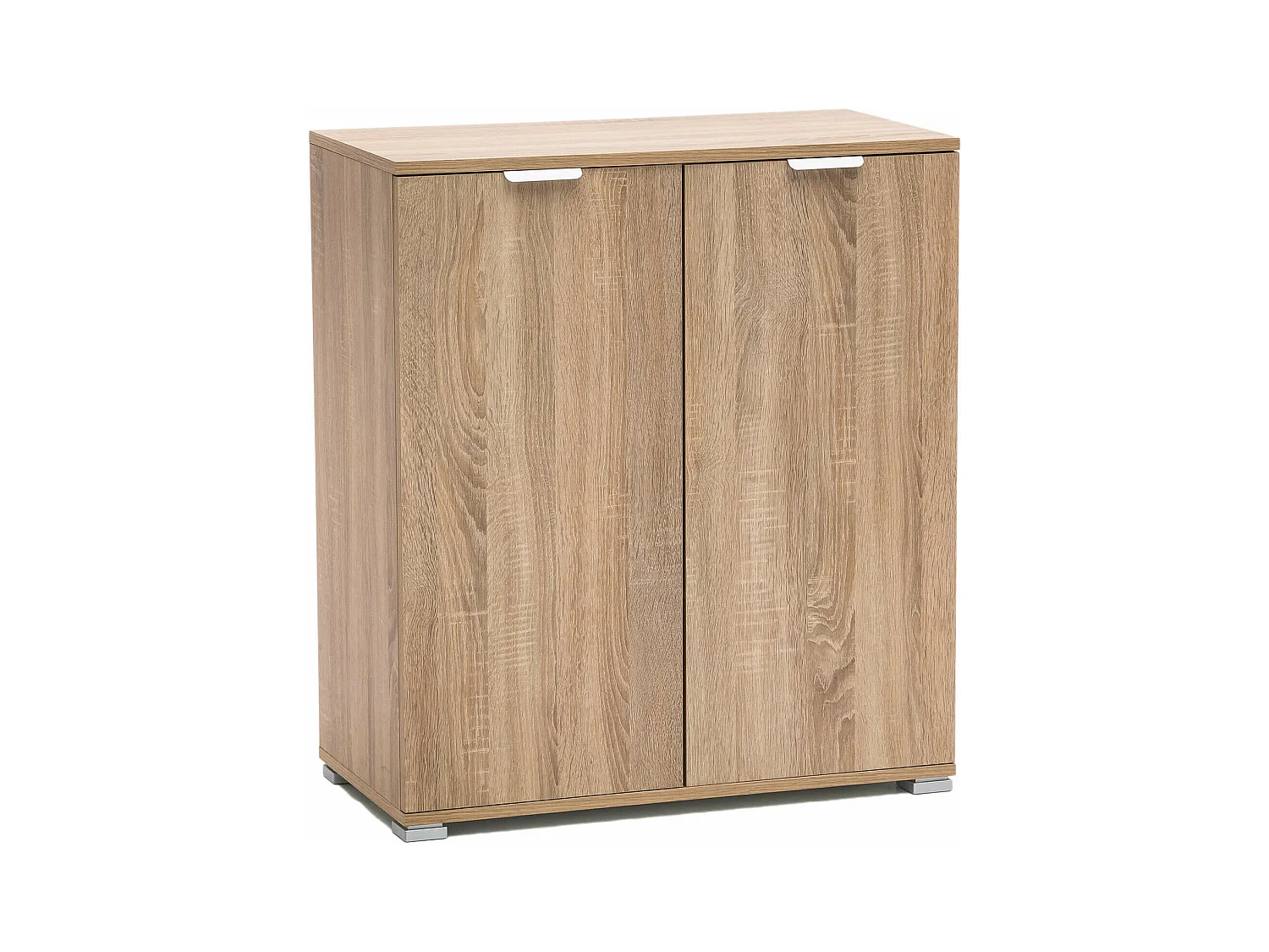 MilaniHome.it - armadietto con 2 ante per soggiorno cucina bagno cm 75x38x85 hdi coloreMarrone chiaro