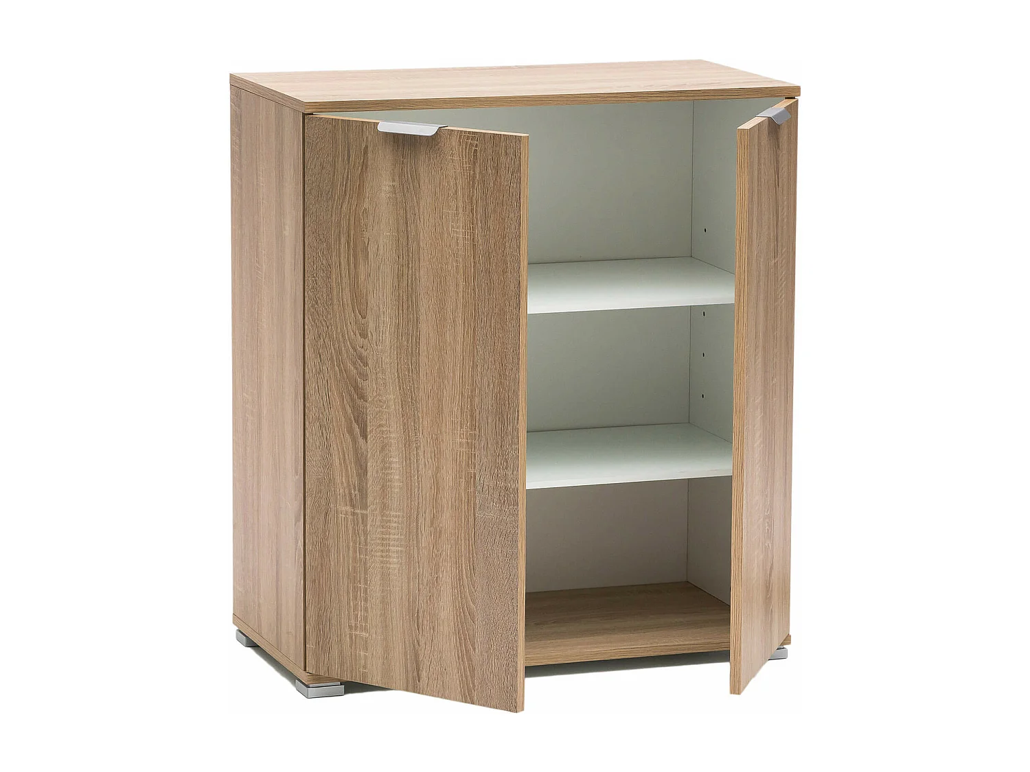 MilaniHome.it - armadietto con 2 ante per soggiorno cucina bagno cm 75x38x85 hdi coloreMarrone chiaro