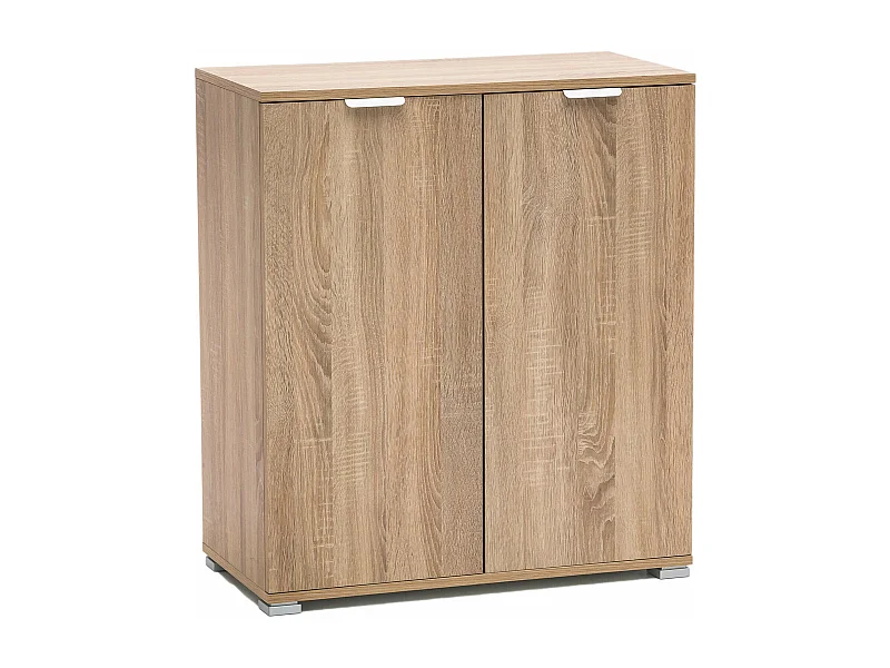 MilaniHome.it - armadietto con 2 ante per soggiorno cucina bagno cm 75x38x85 hdi coloreMarrone chiaro