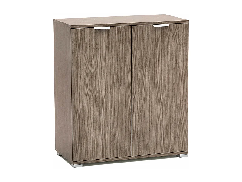 MilaniHome.it - armadietto con 2 ante per soggiorno cucina bagno fatto in Italia cm 75x38x85 hdi coloreRovere grigio