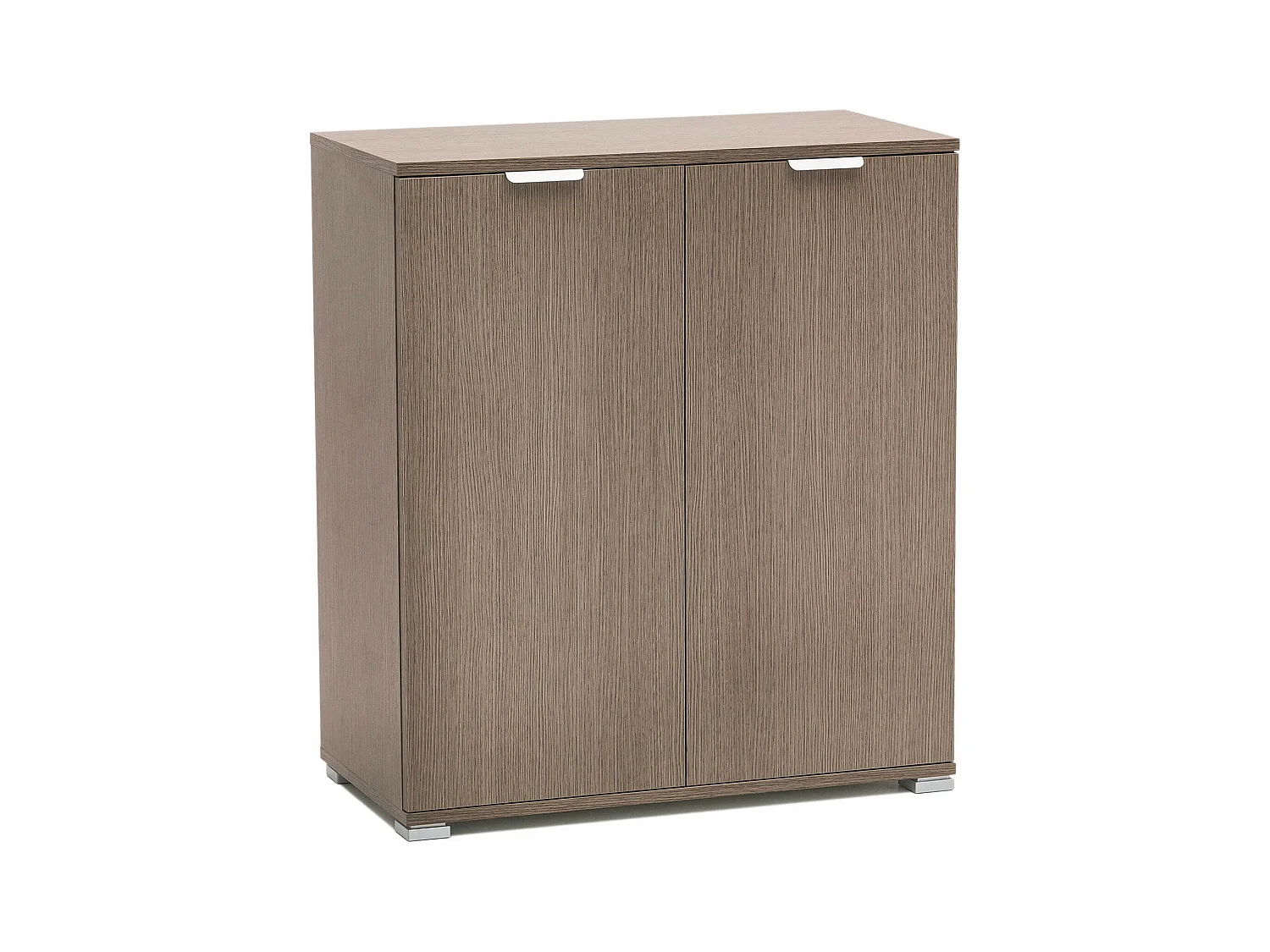 MilaniHome.it - armadietto con 2 ante per soggiorno cucina bagno fatto in Italia cm 75x38x85 hdi coloreRovere grigio
