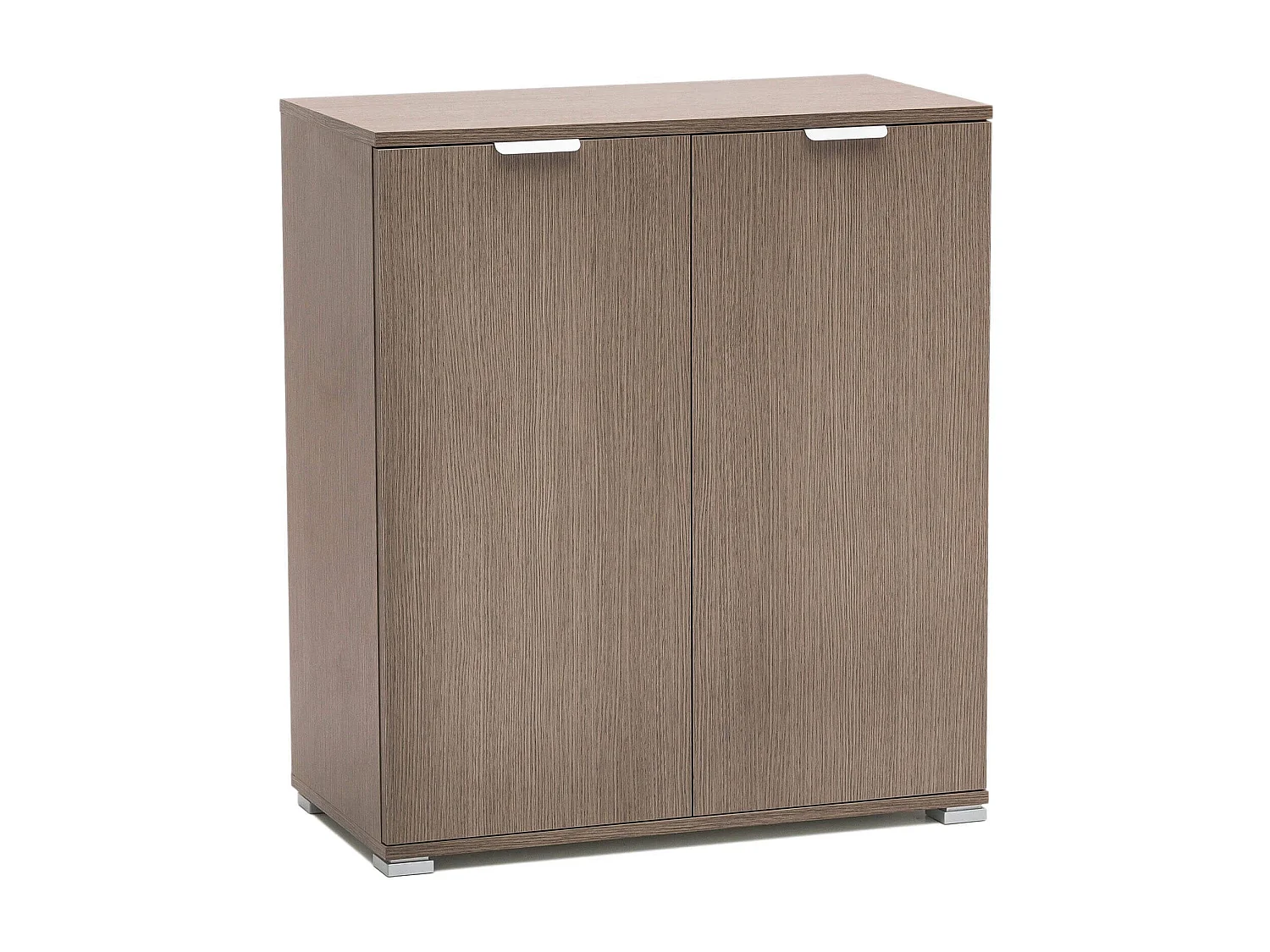 MilaniHome.it - armadietto con 2 ante per soggiorno cucina bagno fatto in Italia cm 75x38x85 hdi coloreRovere grigio