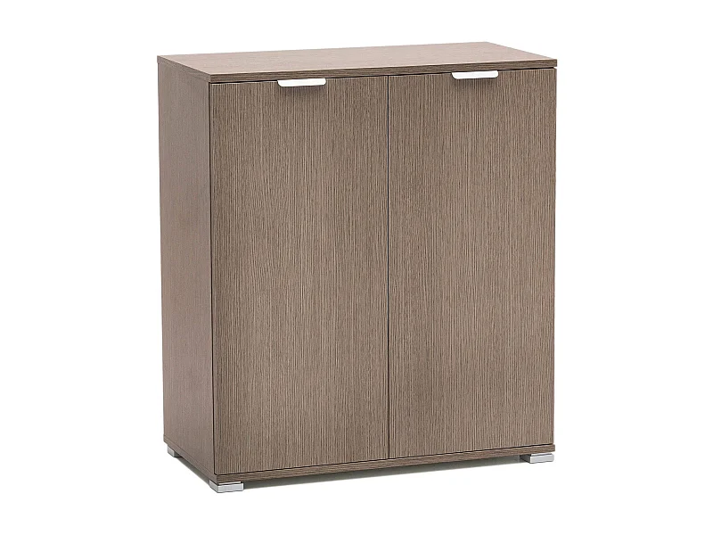 MilaniHome.it - armadietto con 2 ante per soggiorno cucina bagno fatto in Italia cm 75x38x85 hdi coloreRovere grigio