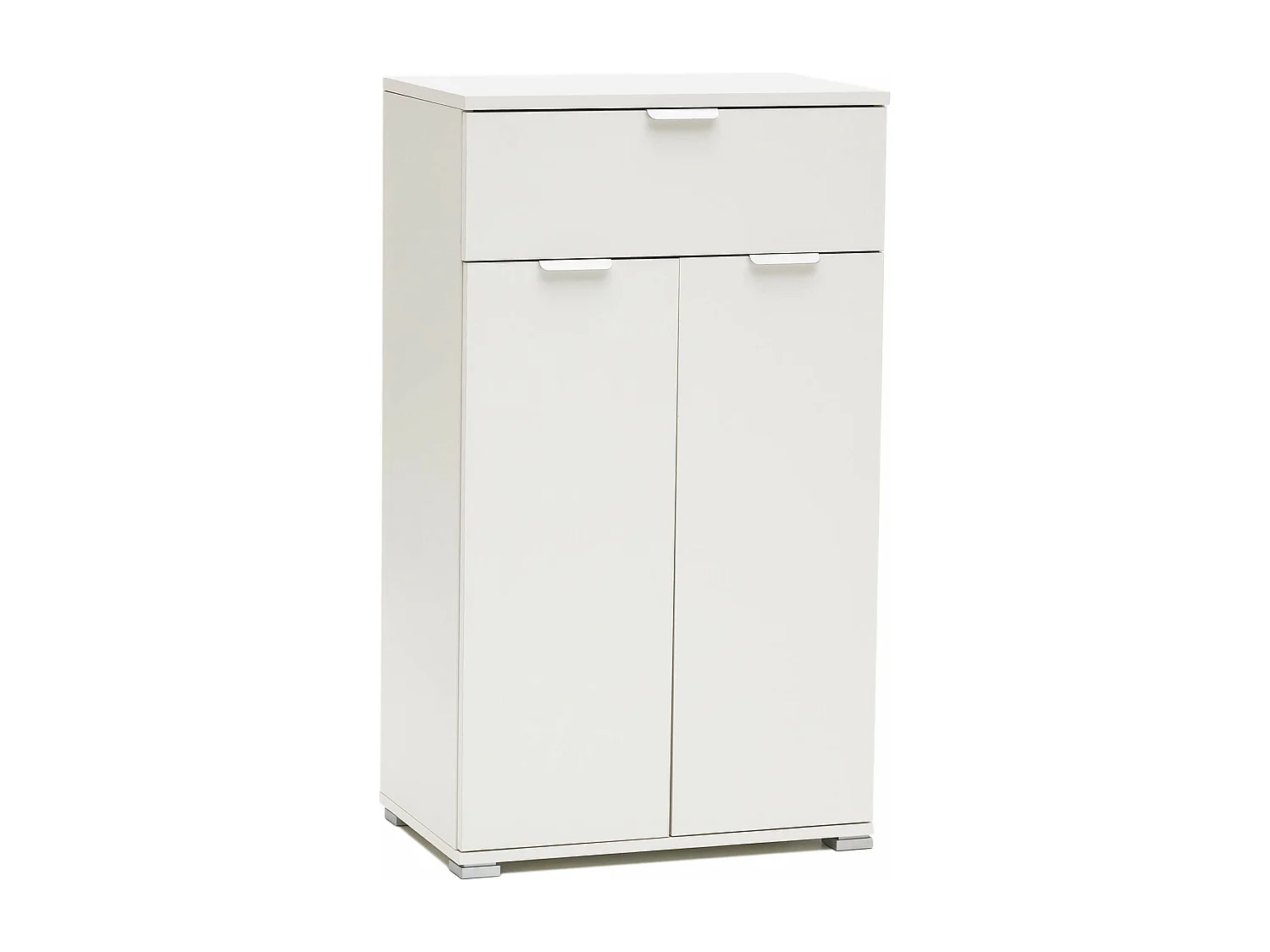 MilaniHome.it - armadietto con due ante e un cassetto per soggiorno cucina bagno fatto in Italia cm 60x38x103 hdi coloreBianco