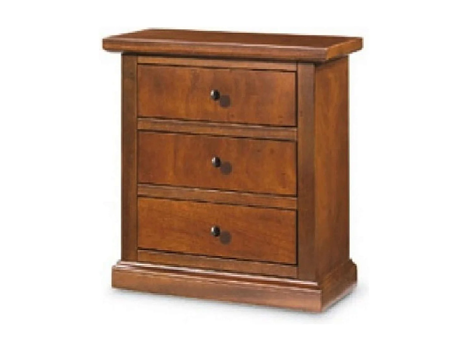 MilaniHome.it - Comodino In Legno Massello 60x35x64di coloreTinta noce