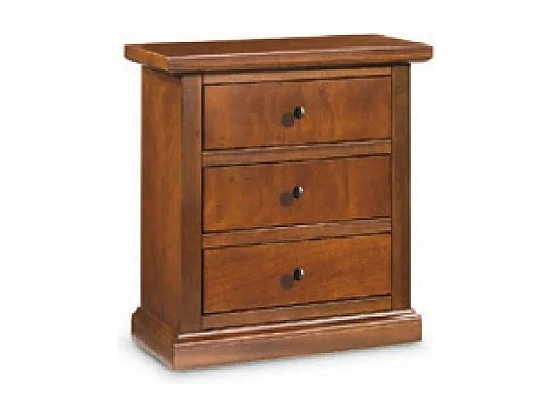MilaniHome.it - Comodino In Legno Massello 60x35x64di coloreTinta noce
