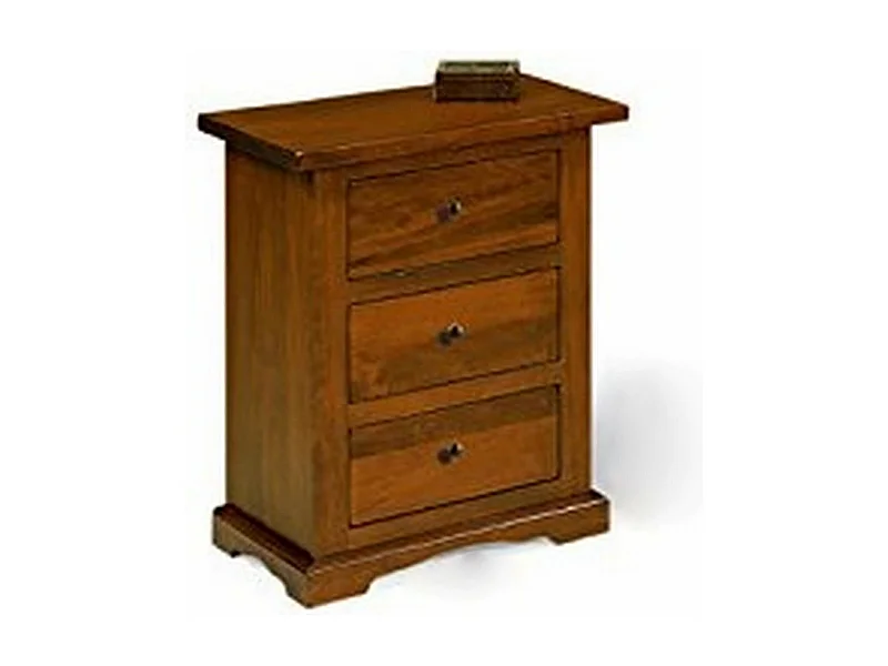MilaniHome.it - Comodino In Legno Massello 60x35x70di coloreTinta noce