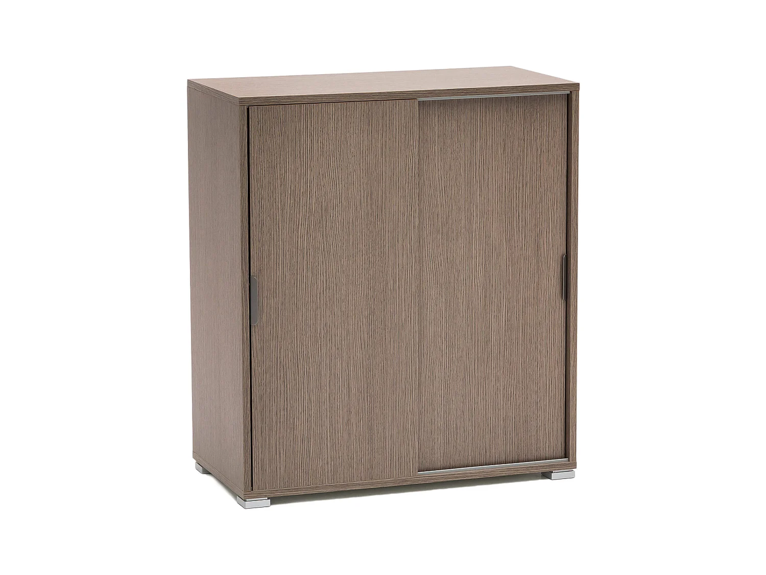 MilaniHome.it - armadietto con 2 ante per soggiorno cucina bagno fatto in Italia cm 75x38x85 hdi coloreRovere grigio