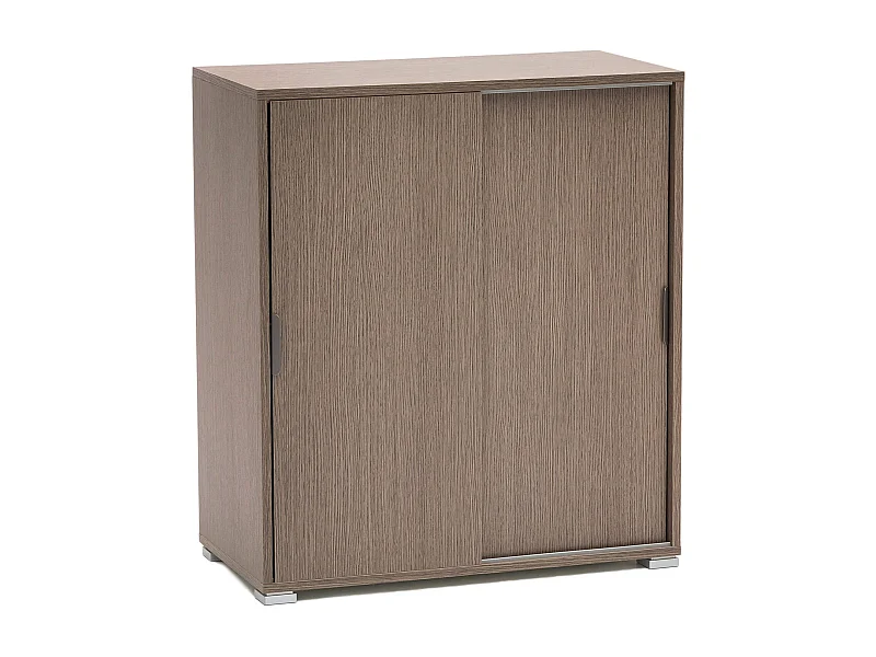 MilaniHome.it - armadietto con 2 ante per soggiorno cucina bagno fatto in Italia cm 75x38x85 hdi coloreRovere grigio