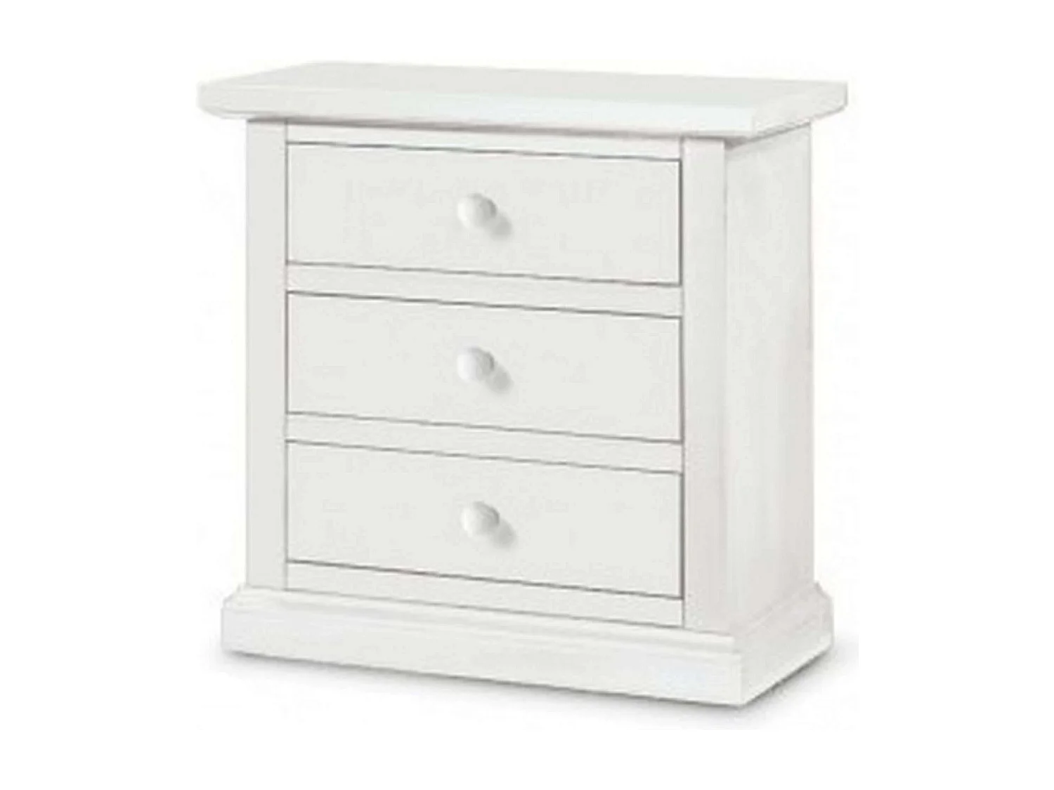 MilaniHome.it - Comodino In Legno Massello 60x35x64di coloreBianco