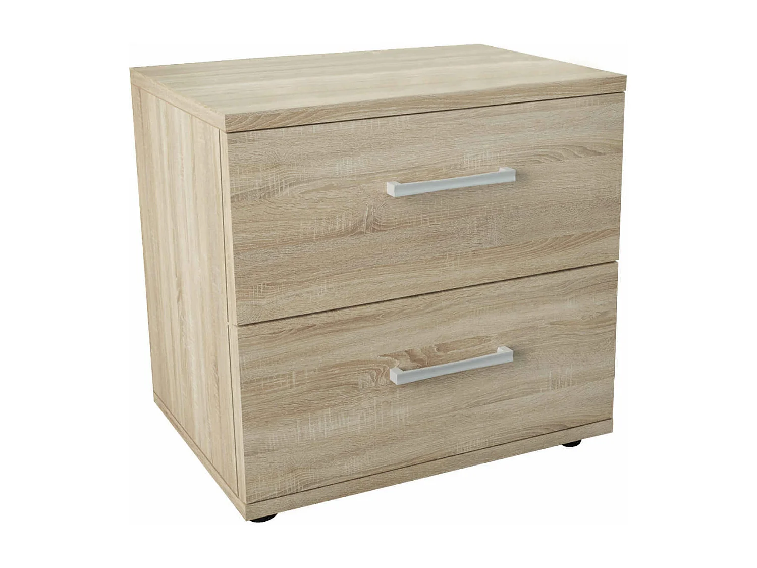 MilaniHome.it - comodino 2 cassetti moderno di design moderno contemporaneo cm 44,5 x 35 x 43,5 hdi coloreQuercia Chiaro