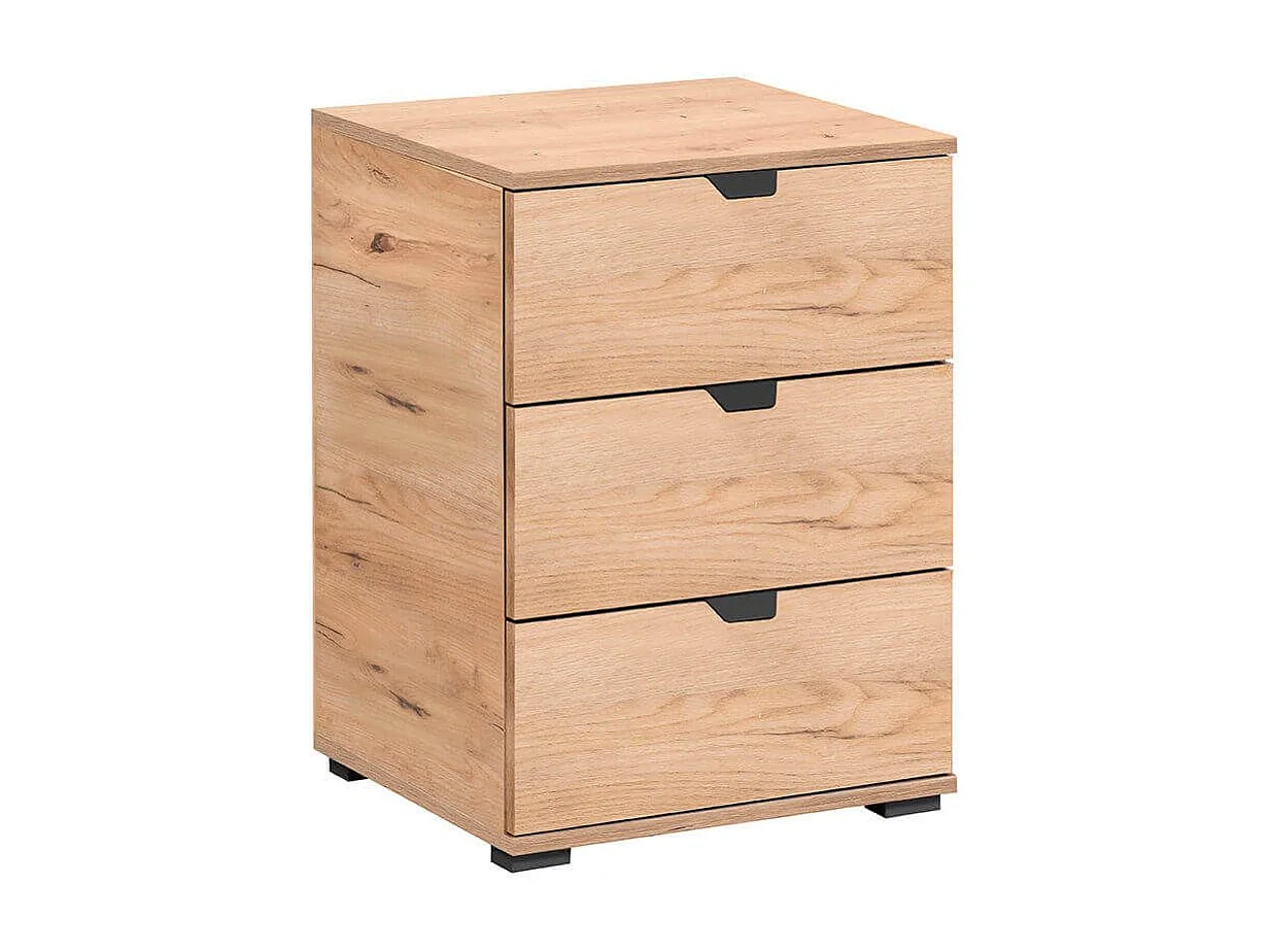 comodino moderno 3 cassetti di design moderno industrial cm 45 x 40 x 63 h