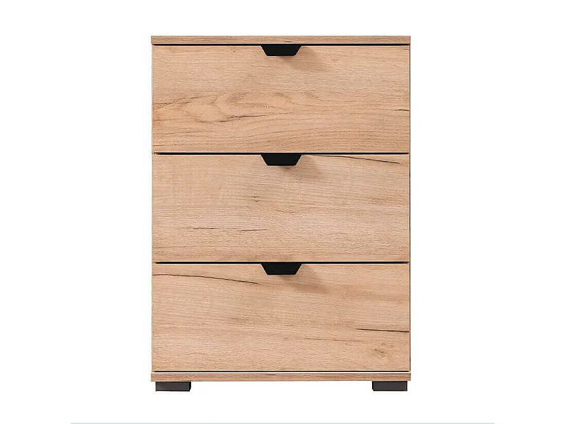 comodino moderno 3 cassetti di design moderno industrial cm 45 x 40 x 63 h