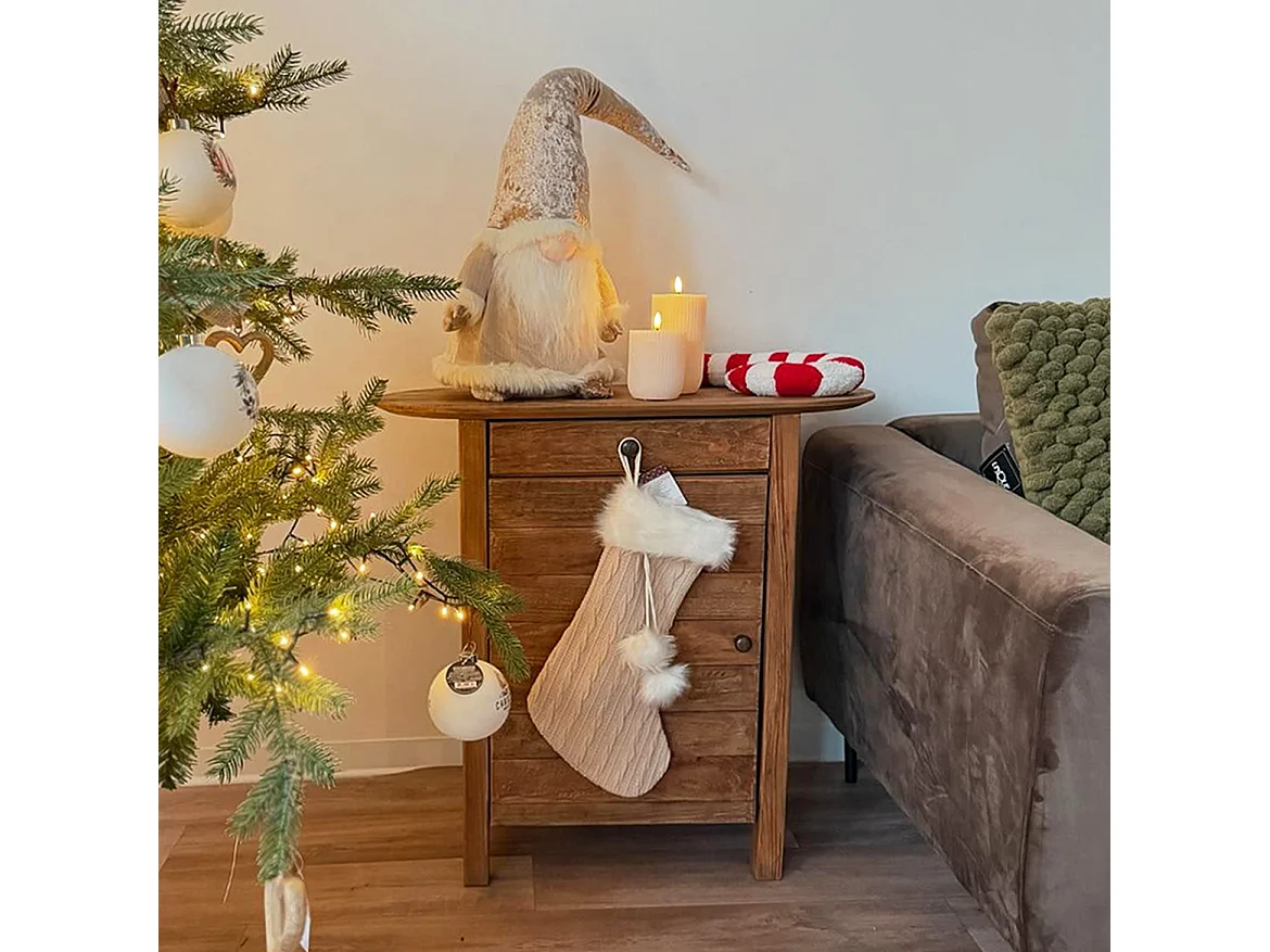 MilaniHome.it - comodino con cassettto e un anta di design moderno industrial cm 75 x 35 x 76 hdi coloreMarrone