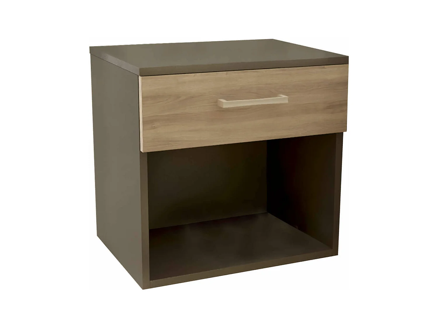 MilaniHome.it - comodino un cassetto e un vano di design moderno contemporaneo cm 44,5 x 35 x 43,5 hdi coloreOlmo