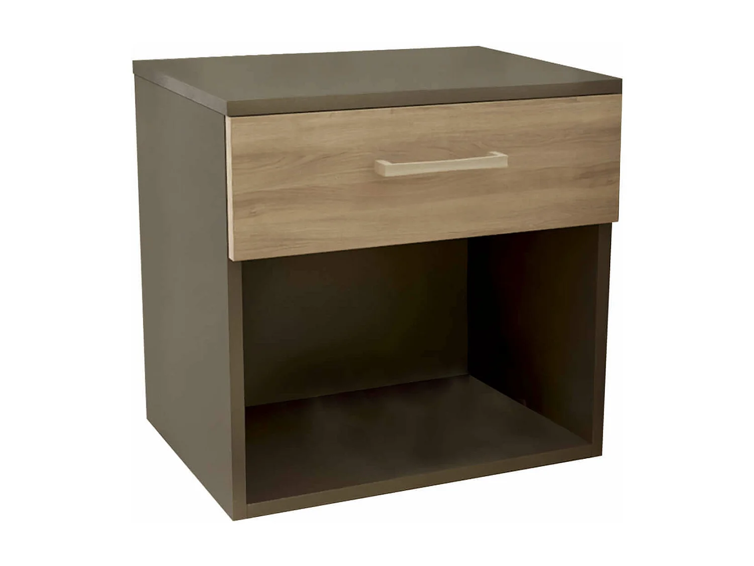 MilaniHome.it - comodino un cassetto e un vano di design moderno contemporaneo cm 44,5 x 35 x 43,5 hdi coloreOlmo