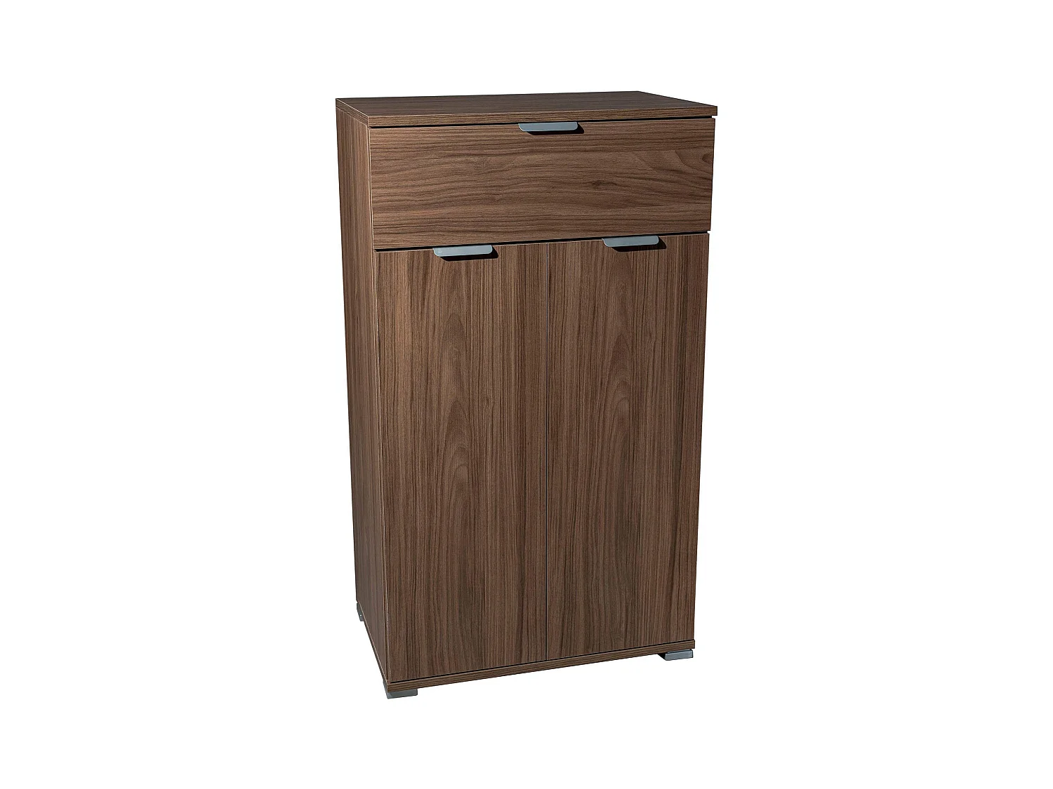 MilaniHome.it - armadietto con due ante e un cassetto per soggiorno cucina bagno fatto in Italia cm 60x38x103 hdi coloreMarrone