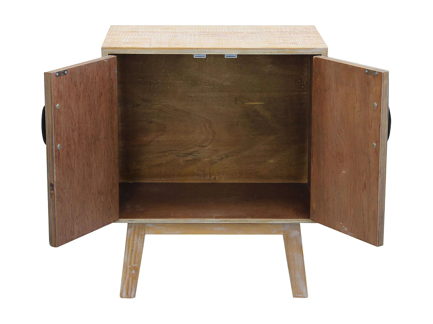 MilaniHome.it - Comò Comodino In Legno Colorato Con 2 Ante Stile Vintage Moderno Per Camera Da Lettodi coloreMulticolor