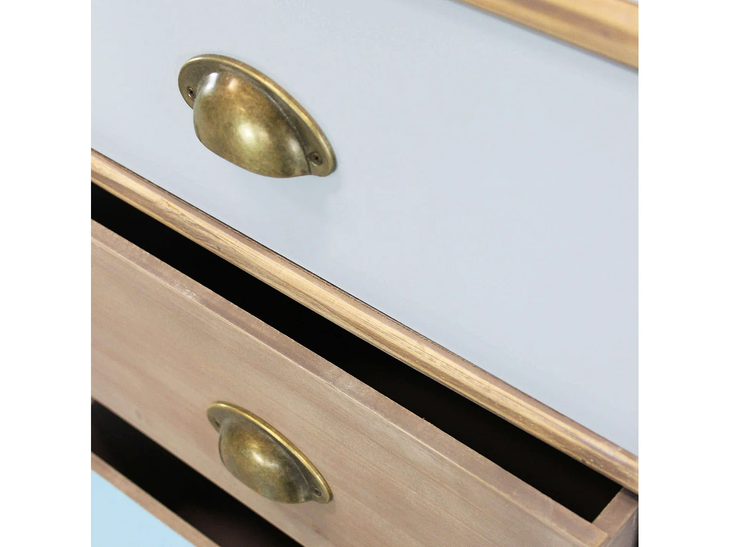 MilaniHome.it - Cassettiera In Legno Mobile Per Interno Con 6 Cassetti Di Design Stile Country Moderno Vintage, Cm 40x36,5x144 Hdi coloreMulticolor