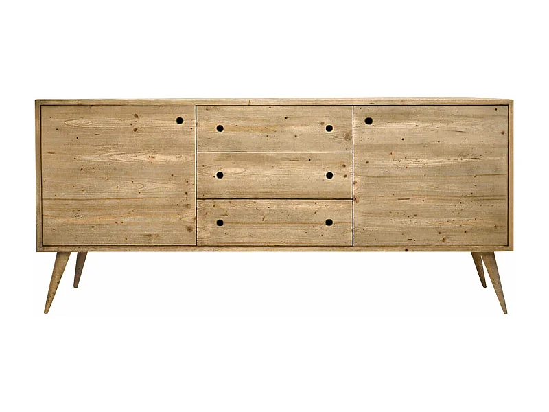 MilaniHome.it - Mobile Base Abete Spazzolato Cm 185x50x84 H Naturale Per Cucina Sala Da Pranzo Salotto Soggiorno Camera Da Letto Ufficiodi coloreMarrone