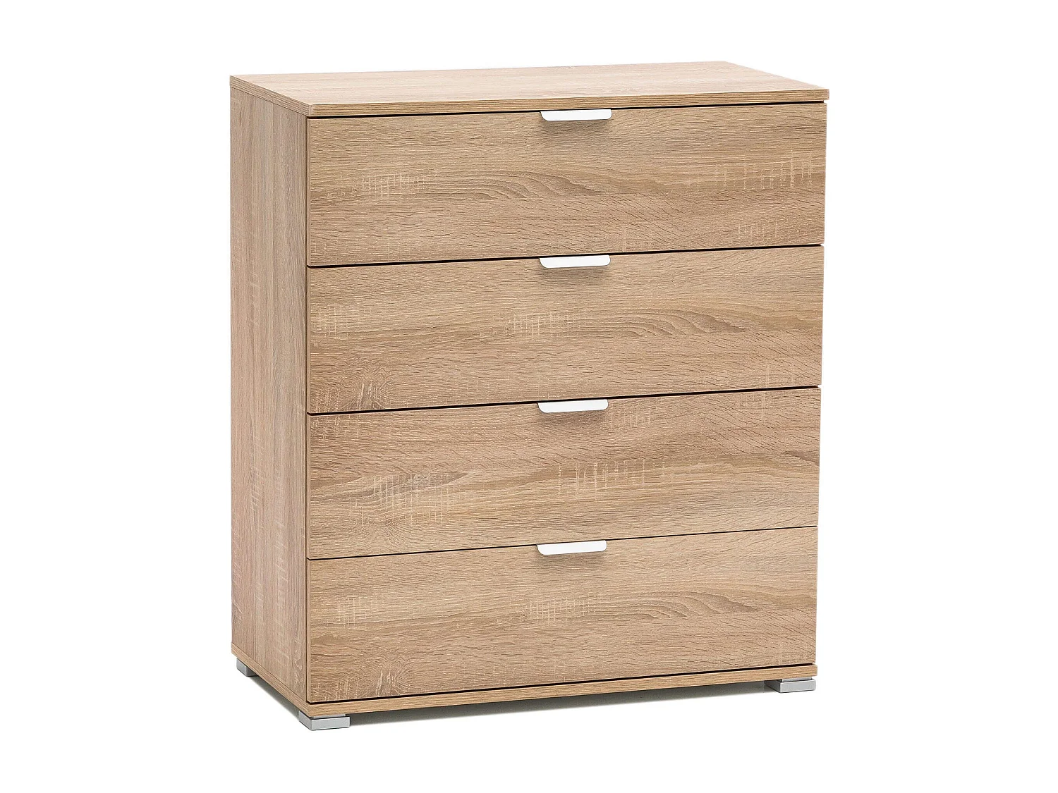 MilaniHome.it - cassettiera 4 cassetti per soggiorno cucina bagno fatto in Italia cm 75x38x85 hdi coloreMarrone chiaro