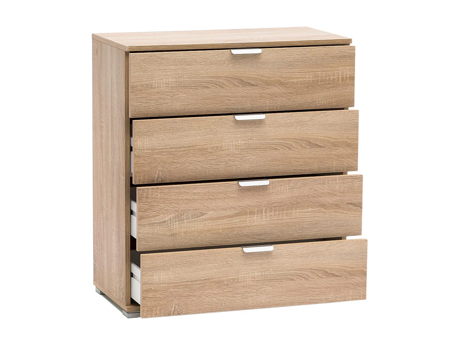 MilaniHome.it - cassettiera 4 cassetti per soggiorno cucina bagno fatto in Italia cm 75x38x85 hdi coloreMarrone chiaro