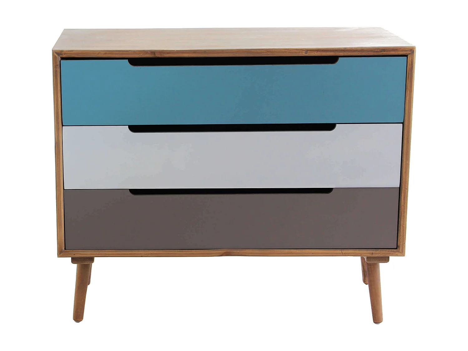 MilaniHome.it - Mobile 3 Cassetti 80x35,5x66,5 Per Interno Camera Cameretta Salotto Ingresso Cucinadi coloreMulticolor