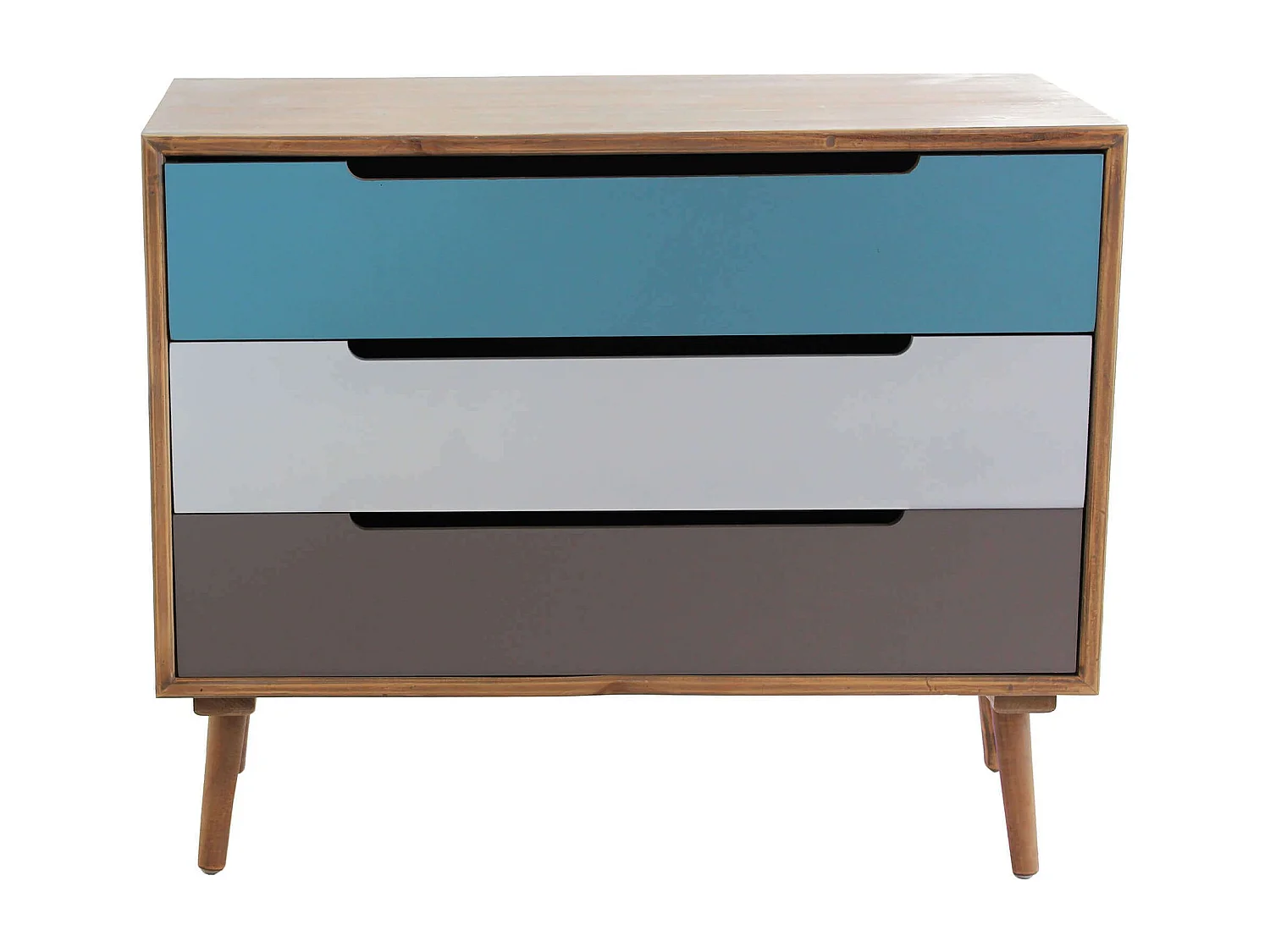 MilaniHome.it - Mobile 3 Cassetti 80x35,5x66,5 Per Interno Camera Cameretta Salotto Ingresso Cucinadi coloreMulticolor