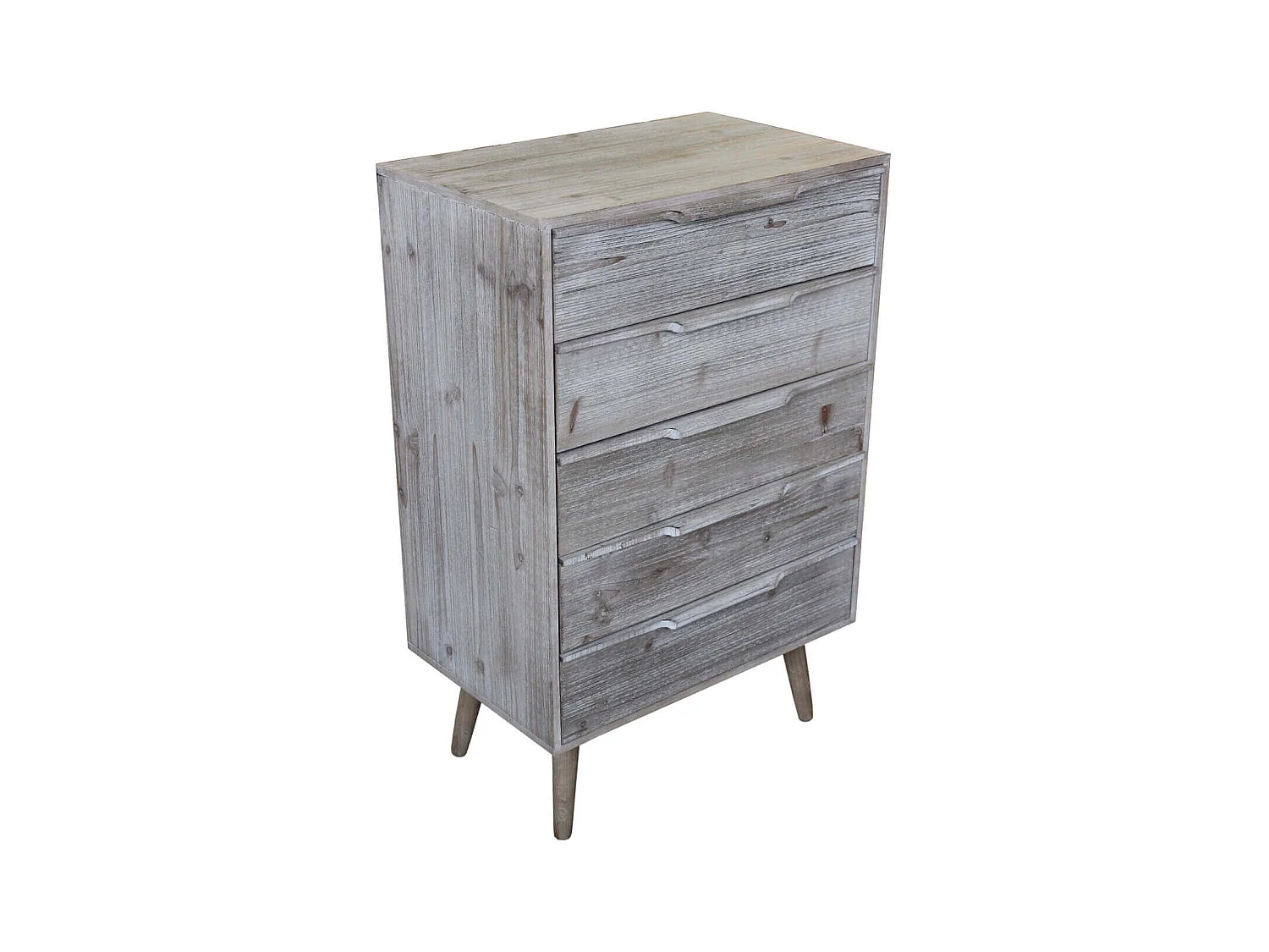 MilaniHome.it - Mobiletto 5 Cassetti 60x40x95 Per Interno Camera Cameretta Salotto Ingresso Cucinadi coloreTortora