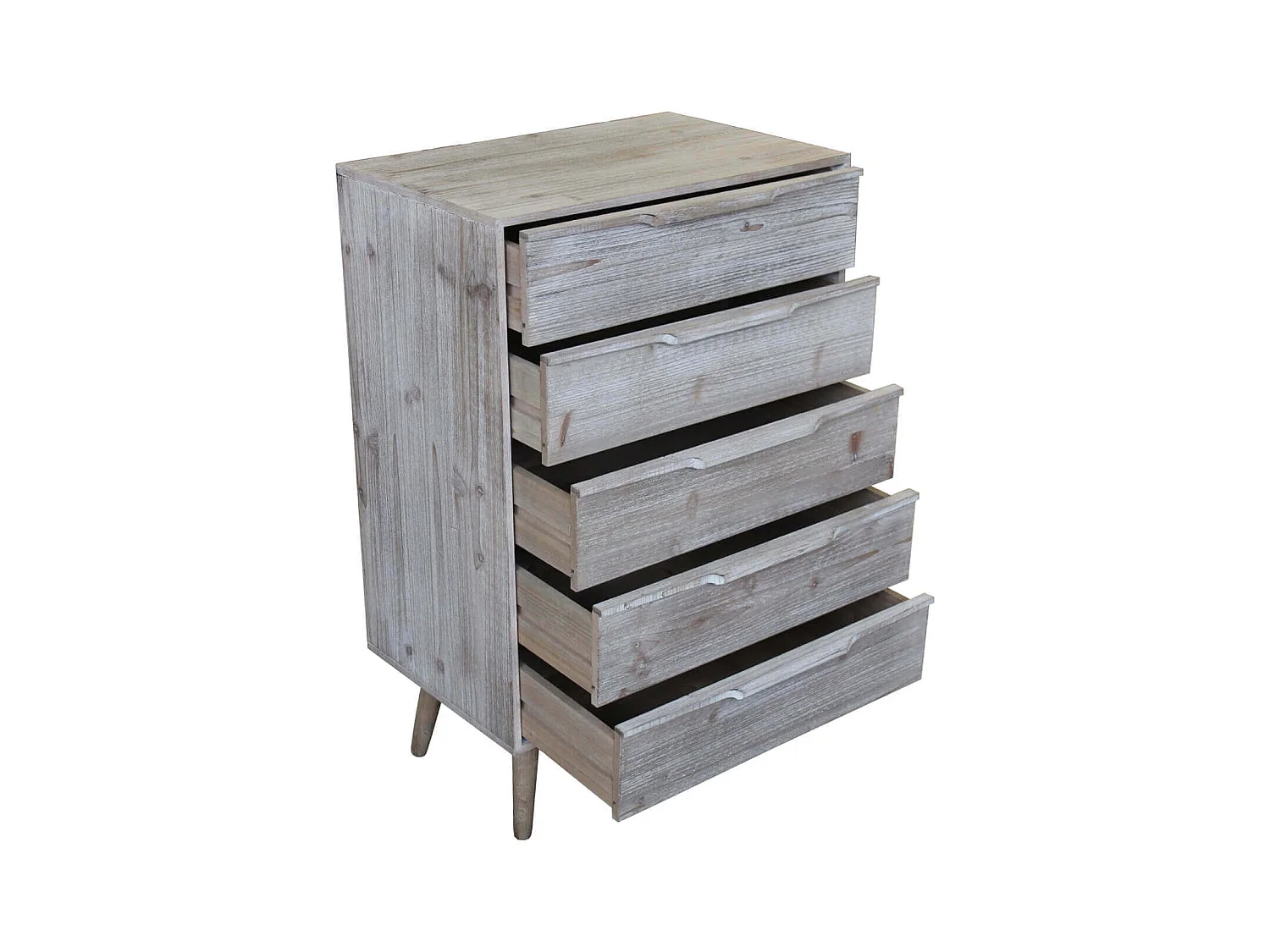 MilaniHome.it - Mobiletto 5 Cassetti 60x40x95 Per Interno Camera Cameretta Salotto Ingresso Cucinadi coloreTortora