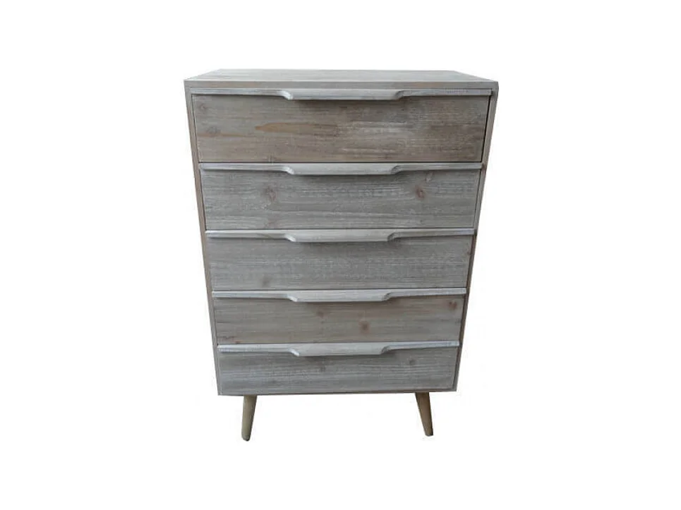 MilaniHome.it - Mobiletto 5 Cassetti 60x40x95 Per Interno Camera Cameretta Salotto Ingresso Cucinadi coloreTortora